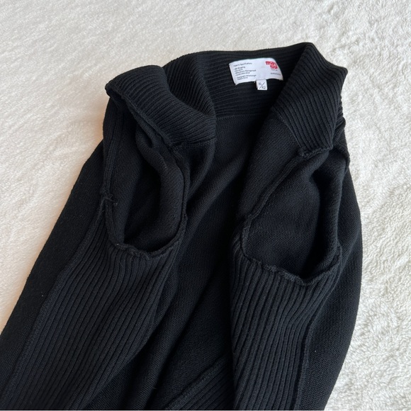 Massif NWOT Wool Black Military Knit Pockets Cardigan XL - Picture 10 of 15